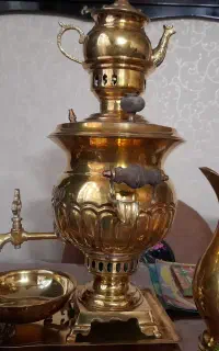سماور ذغالی برنجی