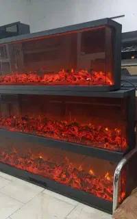 شومینه برقی سه‌بعدی فوق‌واقعی مدل لوکس دکوراتیو