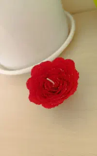شمع رز جاودان ، موم عسلی، مناسب هدیه وباکس ،دستساز