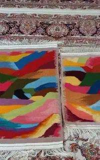 ست سه تکه رومیزی گلیم دستباف