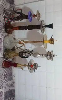 قلیان چوبی برنجی برنز کرنو