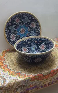 کاسه بشقاب میناکاری