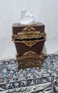 ست دستمال وسطل زباله