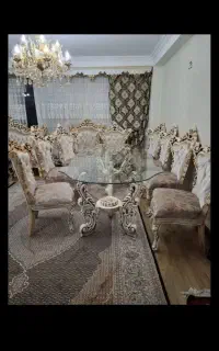 میز غذاخوری ۶ نفره همراه ۶ عدد صندلی