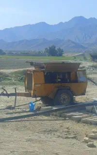 حفاری چاه دهانه گشاد با کمپرسور