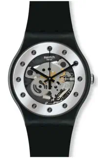 ساعت سواچ مدل اسکلتون Swatch Silver Glam