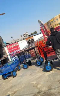 چرخ دستی متوسط با چرخ ورقی گاری حمل بار ارتفاع ۱۴۰