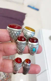 تعدادی انگشتر کار دست بسیار زیبا وجون دار