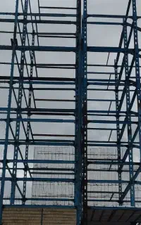 ساخت ونصب اسکلت فلزی والپست ونبشی آسانسورفرم پنجره