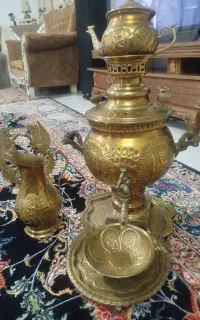 ست سماور قلم کاری شده 8لیتری