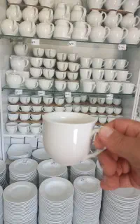 فنجان چای خوری  چینی ، هر عدد ۶۵ تومان،