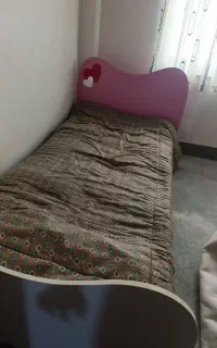 تخت یکنفره چوبی دخترانه