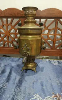 سماور زغالی 3 لیتری مهر دار نو استفاده نشده
