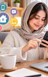 کار در منزل با گوشی