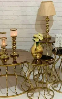 میز عسلی و جلو مبلی طرح گلدونی