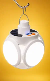 چراغ خورشیدی ضطراری توپی ۵ پره پرنور و شارژی