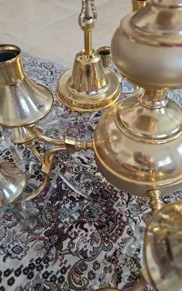 لوستر ۱۲شعله آبکاری طلا