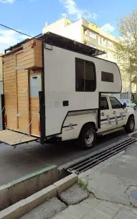 نیسان کارون با تراک کمپر چهارنفره فول تجهیز