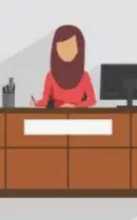 کارمند خانم در شرکت حمل و نقل بین المللی