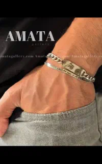 دستبند با حکاکی دلخواه / چهره و متن