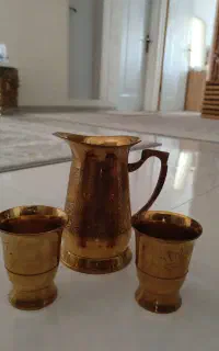 پارچ و لیوان ست برنجی