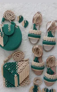 کیف صندل مکرومه