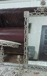 آینه کنسول برنجی با دوتا شمعدان برنجی