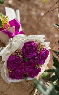 دسته گل های روبانی