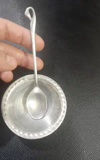 قاشق و پیاله نقره