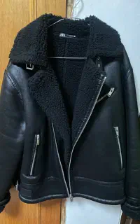 کاپشن چرم بوفالو زارا XL