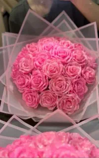 دسته گل روبانی
