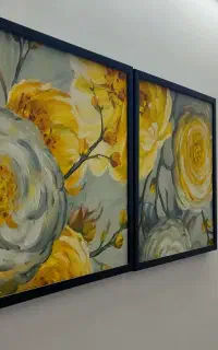 یک جفت تابلوی رنگ روغن