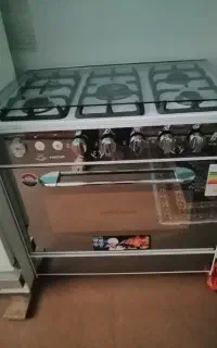 فروش اجاق گاز 5 شعله پاکزاد طرح فر در حد نو