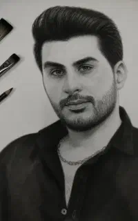 سفارش طراحی چهره سیاه قلم