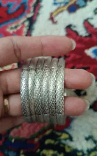 النگو نقره زیبا وخاص شبیه طلا38 گرمه