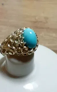 انگشتر فیروزه نیشابوری طبیعی
