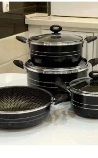 سرویس قابلمه و تابه لانه زنبوری 7 پارچه