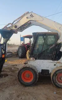 اجاره مینی لودر بابکت با پیکور و جارو بیل  تخریب