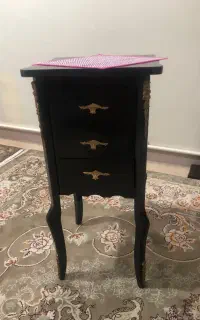 میز تلفن چوبی