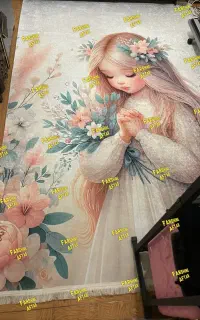 فرشینه مخمل شانل استپدار تمام ابعاد و روفرشی کشدار