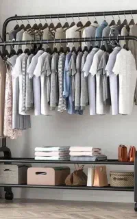 فروش رگال هنگراویزلباس چرخ داردوطبقه سایزبزرگ