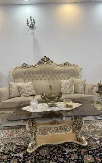 مبل کلاسیک ۹نفره چوب راش بسیار تمیز در حدنو