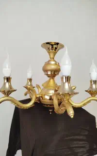 لوستر برنجی ۵ شاخه