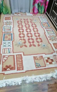 فرش گل برجسته 4 متری پرز بلند