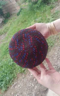 کلاه نقش دست بافت ترکمنی