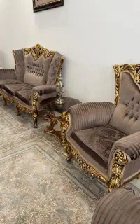 مبل استیل ۹ نفره با میز ناهارخوری ۸ نفره