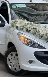 گلفروشی گل کاری ماشین عروس سه پایه گل ختم و...