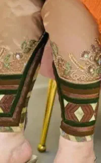 دوخت شلوار بندری زری ، وعدو چسپاندن