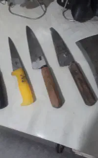 ساطور  همراه با پنج  چاقوی قصابی