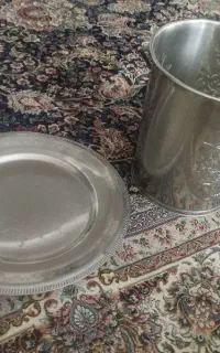 سطل استیل بهمراه سینی استیل بفروش میرسد